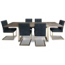 Athens Fumed Oak 4-6 Seater Extending Dining Table by Bentley Designs
