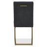 Pair of Athens Upholstered Cantilever Dining Chairs (Black Fabric) by Bentley Designs