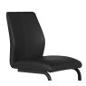 Pair of Vista Dining Chairs (Black Faux Leather)