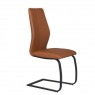 Pair of Vista Dining Chairs (Tan Faux Leather)