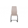 Pair of Vista Dining Chairs (Taupe Faux Leather)