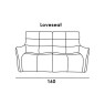 Nuvola 160cm Loveseat Sofa (No Recliners) by Italia Living