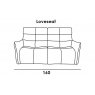 Nuvola 160cm Loveseat Sofa (No Recliners) by Italia Living