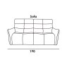 Nuvola 190cm Sofa (No Recliners) by Italia Living