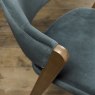 Regent Rustic Oak Dining Chairs (Azure Velvet) by Bentley Designs