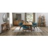 Regent Rustic Oak Dining Chairs (Azure Velvet) by Bentley Designs