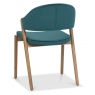 Regent Rustic Oak Dining Chairs (Azure Velvet) by Bentley Designs