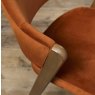 Regent Rustic Oak Dining Chairs (Rust Velvet) by Bentley Designs