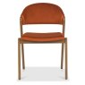 Regent Rustic Oak Dining Chairs (Rust Velvet) by Bentley Designs