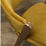 Regent Rustic Oak Dining Chairs (Mustard Velvet) by Bentley Designs