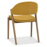 Regent Rustic Oak Dining Chairs (Mustard Velvet) by Bentley Designs