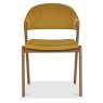Regent Rustic Oak Dining Chairs (Mustard Velvet) by Bentley Designs