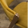 Regent Rustic Oak Dining Chairs (Mustard Velvet) by Bentley Designs