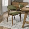 Regent Rustic Oak Dining Chairs (Cedar Velvet) by Bentley Designs