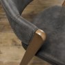 Regent Rustic Oak Dining Chairs (Dark Grey Fabric) by Bentley Designs