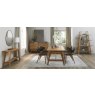 Regent Rustic Oak Dining Chairs (Old West Vintage Faux Leather) by Bentley Designs