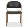 Regent Rustic Oak Dining Chairs (Old West Vintage Faux Leather) by Bentley Designs