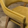 Regent Rustic Oak Dining Armchairs (Mustard Velvet) by Bentley Designs