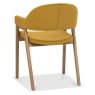 Regent Rustic Oak Dining Armchairs (Mustard Velvet) by Bentley Designs