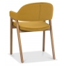 Regent Rustic Oak Dining Armchairs (Mustard Velvet) by Bentley Designs