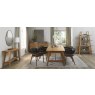 Regent Rustic Oak Dining Armchairs (Old West Vintage Faux Leather) by Bentley Designs