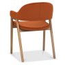 Regent Rustic Oak Dining Armchairs (Rust Velvet) by Bentley Designs