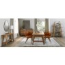 Regent Rustic Oak Dining Armchairs (Rust Velvet) by Bentley Designs