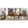Regent Rustic Oak Dining Armchairs (Rust Velvet) by Bentley Designs