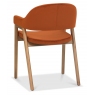 Regent Rustic Oak Dining Armchairs (Rust Velvet) by Bentley Designs