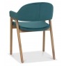 Regent Rustic Oak Dining Armchairs (Azure Velvet) by Bentley Designs