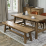 Regent Rustic Oak Small Bench by Bentley Designs