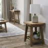 Regent Rustic Oak Lamp Table by Bentley Designs