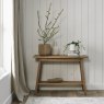 Regent Rustic Oak Console Table with Shelf by Bentley Designs