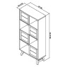 Regent Rustic Oak Display Cabinet by Bentley Designs