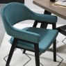 Regent Peppercorn Dining Armchairs (Azure Velvet) by Bentley Designs
