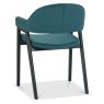 Regent Peppercorn Dining Armchairs (Azure Velvet) by Bentley Designs