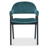 Regent Peppercorn Dining Armchairs (Azure Velvet) by Bentley Designs