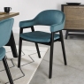 Regent Peppercorn Dining Armchairs (Azure Velvet) by Bentley Designs