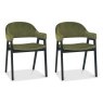 Regent Peppercorn Dining Armchairs (Cedar Velvet) by Bentley Designs