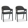 Regent Peppercorn Dining Armchairs (Grey Fabric) by Bentley Designs