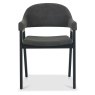 Regent Peppercorn Dining Armchairs (Grey Fabric) by Bentley Designs