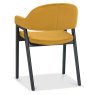 Regent Peppercorn Dining Armchairs (Mustard Velvet) by Bentley Designs