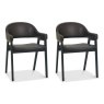 Regent Peppercorn Dining Armchairs (Old West Vintage Faux Leather) by Bentley Designs
