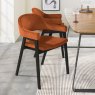 Regent Peppercorn Dining Armchairs (Rust Velvet) by Bentley Designs