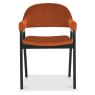 Regent Peppercorn Dining Armchairs (Rust Velvet) by Bentley Designs