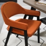 Regent Peppercorn Dining Armchairs (Rust Velvet) by Bentley Designs