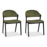 Regent Peppercorn Dining Chairs (Cedar Velvet) by Bentley Designs