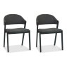 Regent Peppercorn Dining Chairs (Dark Grey Fabric) by Bentley Designs