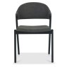 Regent Peppercorn Dining Chairs (Dark Grey Fabric) by Bentley Designs