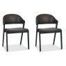 Regent Peppercorn Dining Chairs (Old West Vintage Faux Leather) by Bentley Designs